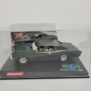 Carrera Evolution 1966 Pontiac GTO 1/32 Scale Slot Car #25444 Green